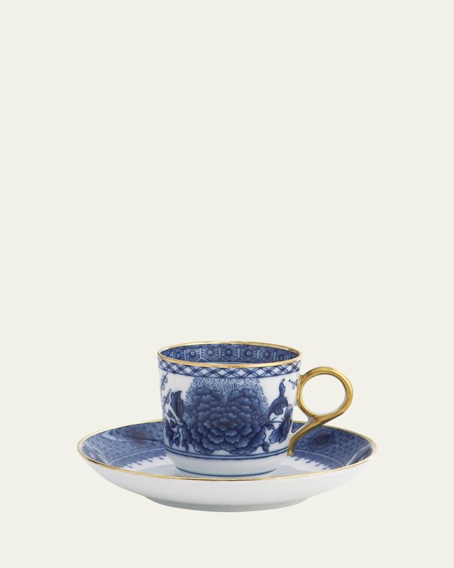 Imperial Blue Demitasse Cup & Saucer Plate